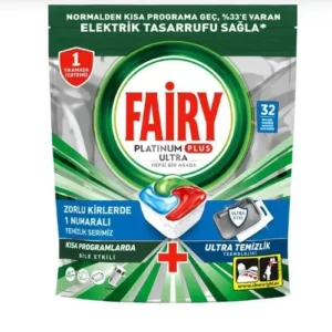 قرص ماشین ظرفشویی ایتالیایی فیری پلاتنیوم پلاس بسته 32 عددی Fairy Platinum plus