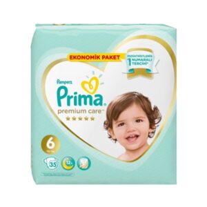 پوشک بچه پریما ضدحساسیت سایز 6 بسته 36 عددی Prima