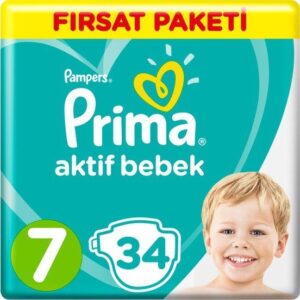 پوشک آوانتاژ بچه پریما سایز 7 بسته34 عددی Prima