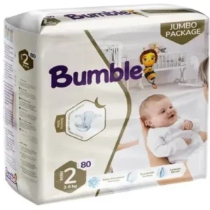 پوشک چسبی کودک بامبل سایز 2 بسته 80 تایی آوانتاژ Bumble