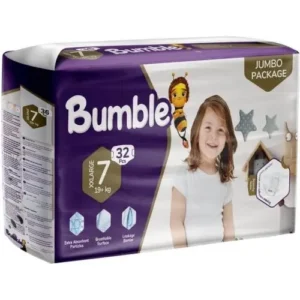 پوشک چسبی کودک بامبل سایز 7 بسته 32 عددی Bumble