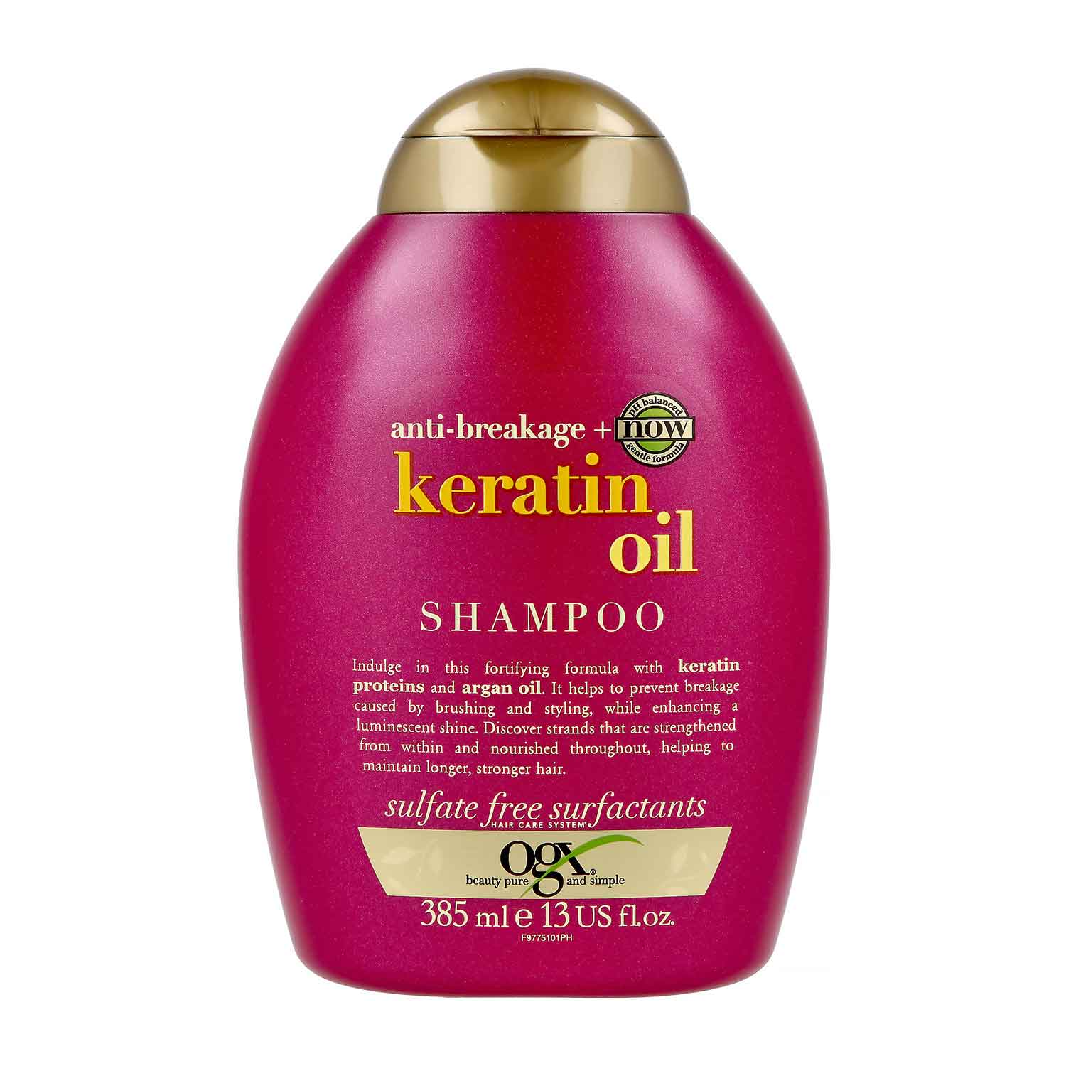 شامپو او جی ایکس OGX مدل Anti Breakage + Keratin Oil حجم 385 میل
