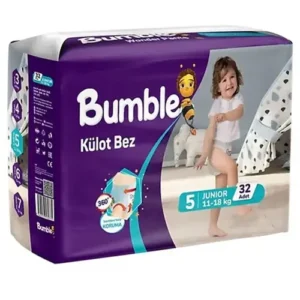 پوشک شورتی بامبل کودک سایز 5 بسته 32 عددی Bumble
