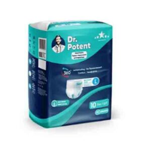 پوشک شورتی بزرگسال دکتر پوتنت سایز بزرگ لارج بسته 10 عددی Dr.Potent