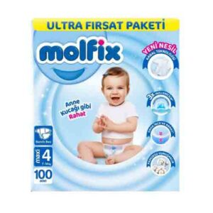 پوشک چسبی مولفیکس آوانتاژ سایز 4 بسته 100 تایی molfix