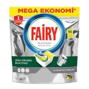 قرص ماشین ظرفشویی ایتالیایی فیری مدل پلاتنیوم 96 عددی Fairy
