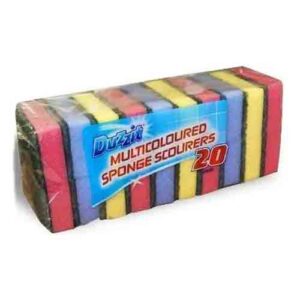 اسکاچ ظرفشویی انگلیسی دوزیت 20 عددی رنگی Duzzit