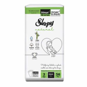 sleepy natural پوشک ارگانیک اسلیپی شورتی آوانتاژ سایز 3 بسته 56 عددی