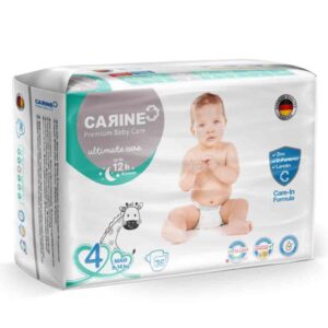 پوشک آلمانی چسبی کارین سایز 4 بسته 36 تایی Carine