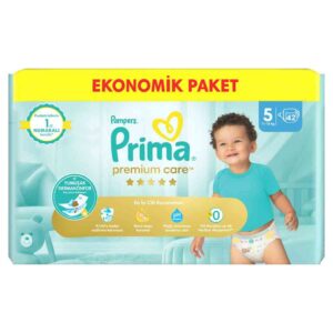 پوشک بچه پریما ضدحساسیت سایز 5 بسته 42 عددی Prima
