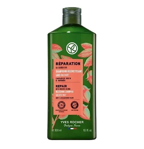 شامپو ترمیم کننده ایوروشه Yves Rocher موهای خشک و آسیب دیده حجم 300 میل