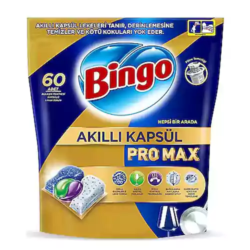 قرص ظرفشویی بینگو Bingo مدل Pro Max بسته 60 عددی