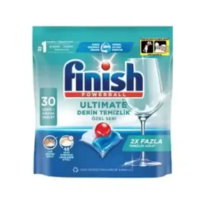 قرص ماشین ظرفشویی اولتمیت فینش ضدرسوب بسته 30 عددی finish powerball ultimate