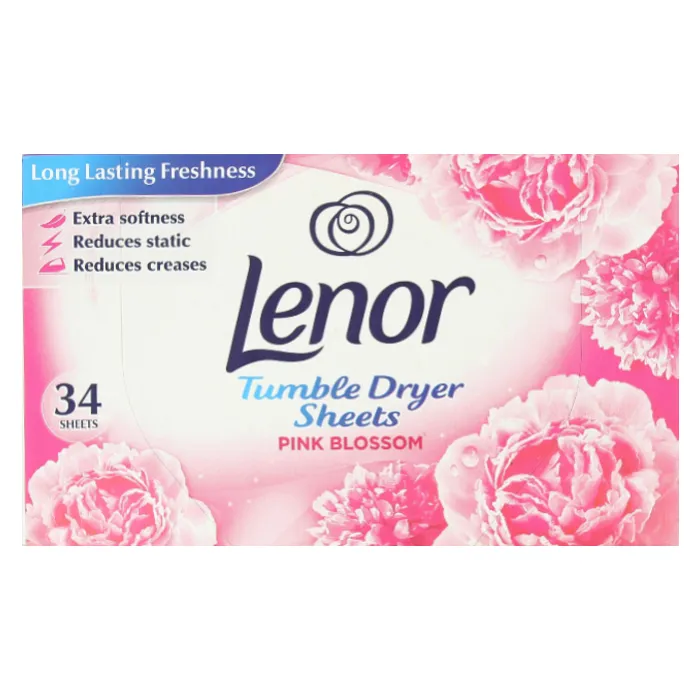 دستمال خوشبو کننده لباس و کمد لنور Lenor رایحه Pink Blossom بسته 34 عددی