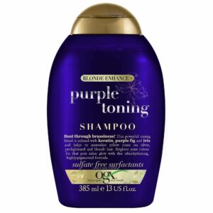 شامپو او جی ایکس OGX ضد زردی مدل Blonde Enhance + Purple Toning حجم 385 میل