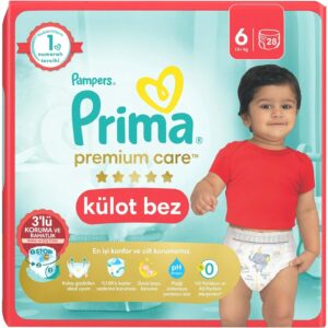 پوشک شورتی پریما لهستانی سایز 6 بسته 28 عددی Prima