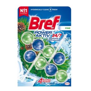 قرص توالت فرنگی 8تایی برف Bref رایحه میوه درخت کاج