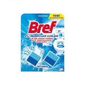 قرص توالت فرنگی مکعبی دوتایی برف Bref رایحه اقیانوس