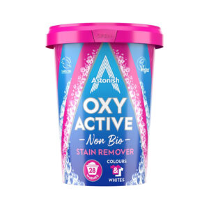 پودر لکه بر لباس استونیش Astonish مدل Oxy Active مناسب انواع لباس رنگی و سفید 625 گرم