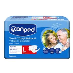 پوشک چسبی بزرگسال جان پد سایز لارج بسته 30 عددی canped