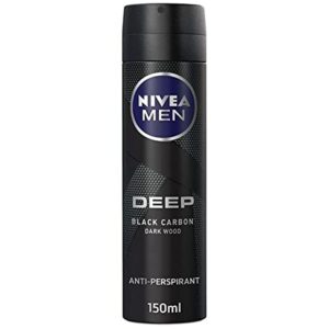 اسپری ضد تعریق نیوا Nivea مردانه مدل Deep Black Carbon حجم 150 میل