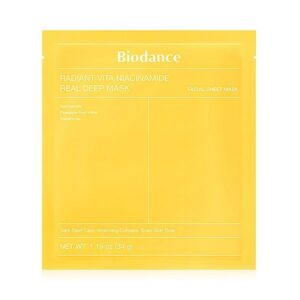 ماسک ورقه‌ ای ضد لک و ضد جوش نیاسینامید بایودنس Biodance