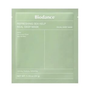ماسک ورقه‌ ای جلبک دریایی بایودنس Biodance شاداب کننده و ضد التهاب
