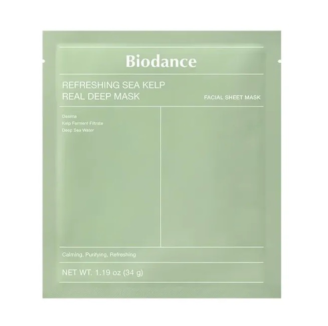 ماسک ورقه ای جلبک دریایی بایودنس Biodance شاداب کننده و ضد التهاب