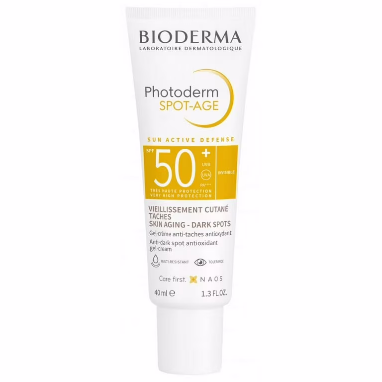 ضد آفتاب ضدلک و جوانساز بایودرما Bioderma مدل Spot-Age و SPF 50 حجم 40 میل