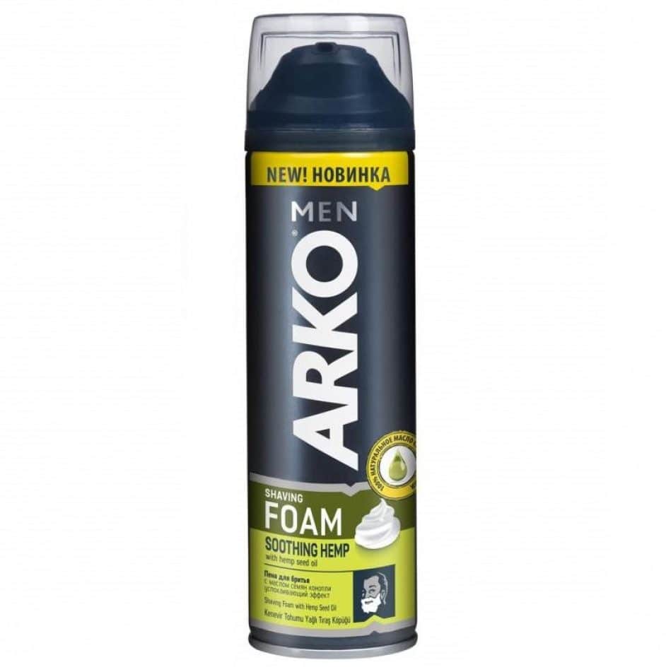 فوم اصلاح صورت آرکو من Arko Men مدل Shoothing Hemp حجم 200 میل