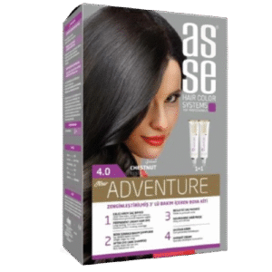 کیت رنگ مو بدون آمونیاک آسه asse دو تیوپه شماره 4.0