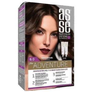 کیت رنگ مو بدون آمونیاک آسه asse دو تیوپه شماره 6.0
