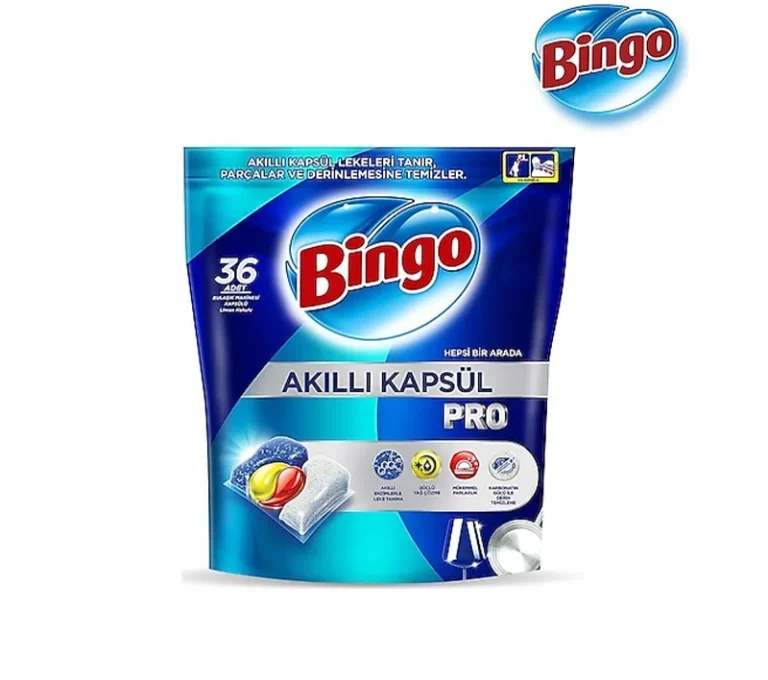 قرص ماشین ظرفشویی بینگو Bingo مدل پرو بسته 36 عددی