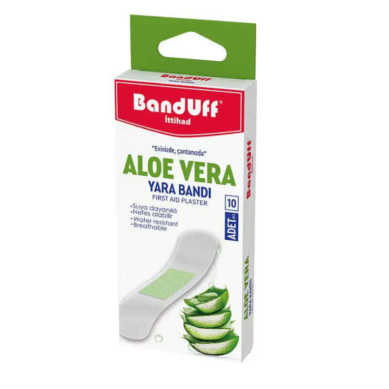 چسب زخم بندوف Banduff مدل Aloe Vera بسته 10 عددی