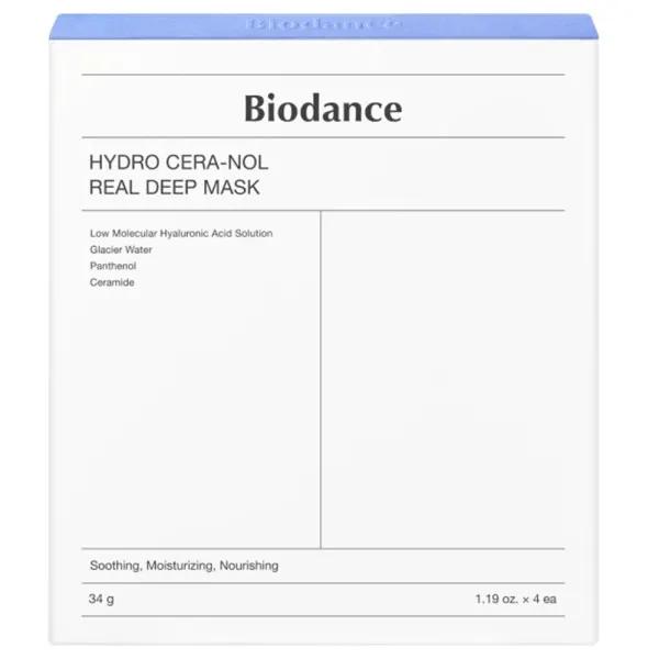ماسک ورقه ای آبرسان و مرطوب کننده بایودنس Biodance بسته 4 عددی