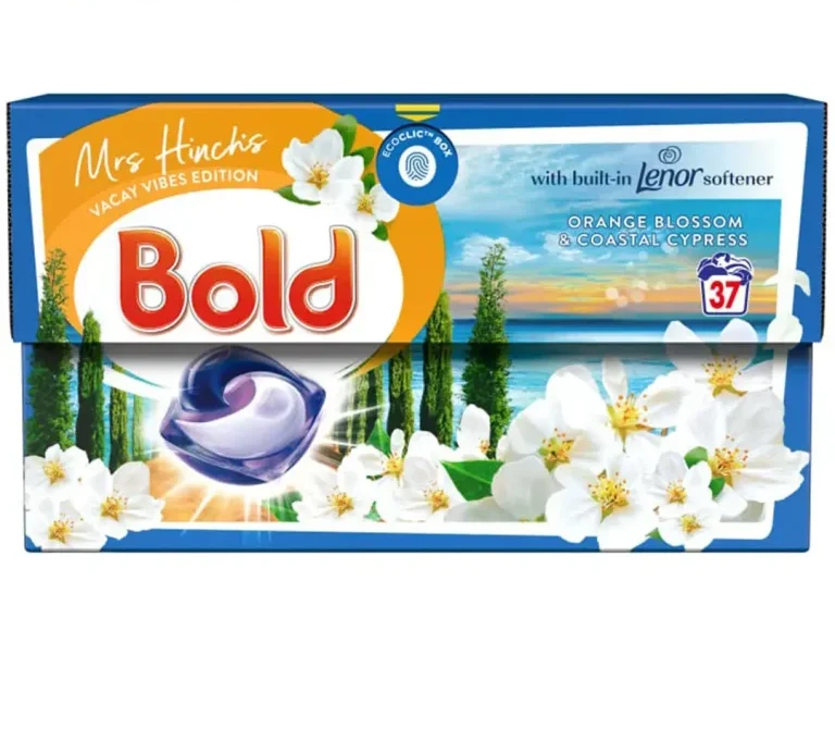 قرص ماشین لباسشویی بولد Bold رایحه شکوفه پرتقال و سرو ساحلی بسته 37 عددی 11.5