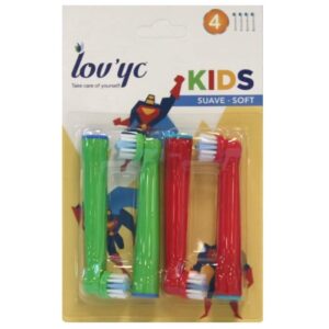 سری یدک مسواک برقی اورال بی Oral-B بچگانه برند لاویک بسته 4 عددی