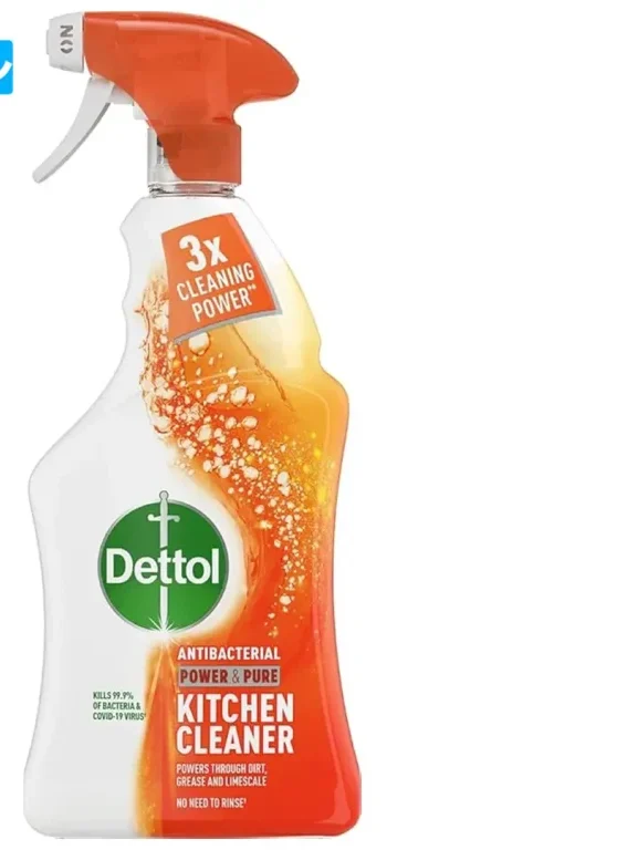 اسپری تمیز کننده آشپزخانه دتول Dettol مدل Power & Pure حجم 1000 میلی لیتر