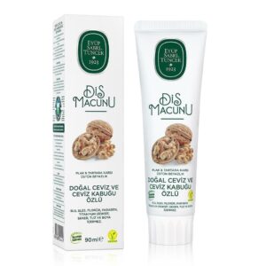 خمیر دندان ایوب صبری Eyüp Sabri عصاره گردو ضد پلاک و زردی دندان حجم 90 میل