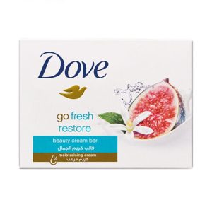 صابون کرمی داو Dove مدل go fresh restore انجیر آبی و شکوفه پرتقال وزن 100 گرم