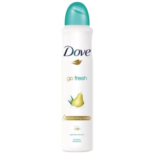 اسپری دئودورانت داو Dove زنانه مدل Go Fresh رایحه گلابی و آلوئه ورا حجم 250 میل