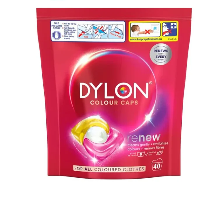 قرص ماشین لباسشویی دایلون Dylon مخصوص لباسهای رنگی بسته 40 عددی