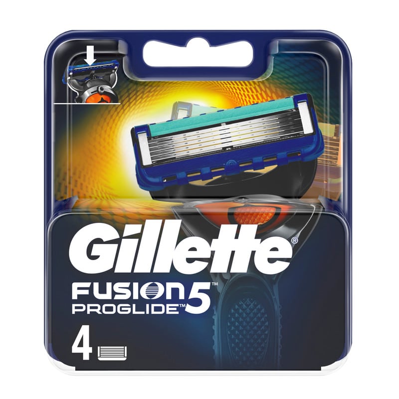 یدک ژیلت Gillette پنج لبه مدل Fusion 5 Proglide بسته 4 عددی