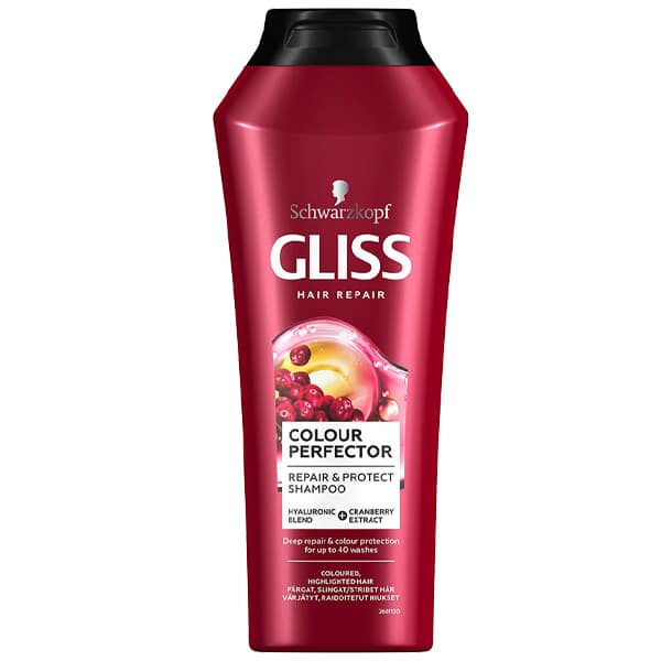 شامپو گلیس Gliss موهای رنگ شده مدل Color Perfector and Shine حجم 250 میل