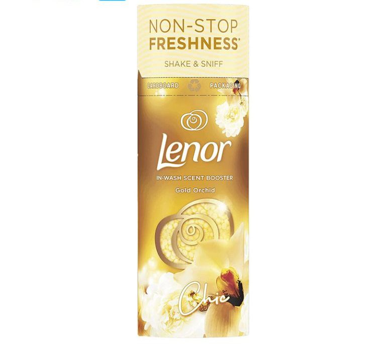 دانه های خوشبو کننده لباس لنور lenor رایحه ارکیده طلایی 156 گرم
