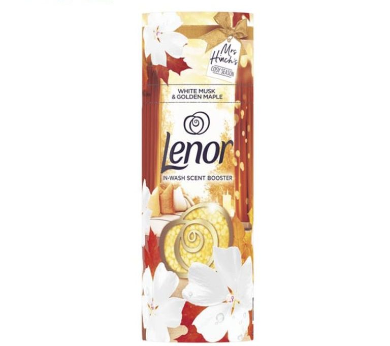دانه های خوشبو کننده لباس لنور lenor رایحه مشک سفید و افرای طلایی 156 گرم