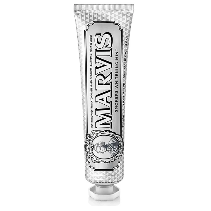 خمیر دندان سفید کننده مارویس Marvis اصل ایتالیا مدل Smokers Whitening Mint حجم 85 میل