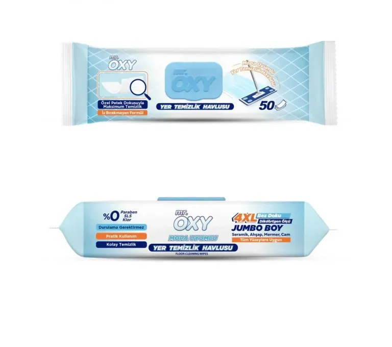 دستمال مرطوب مستر اوکسی Mr.OXY مخصوص تی بسته 50 عددی