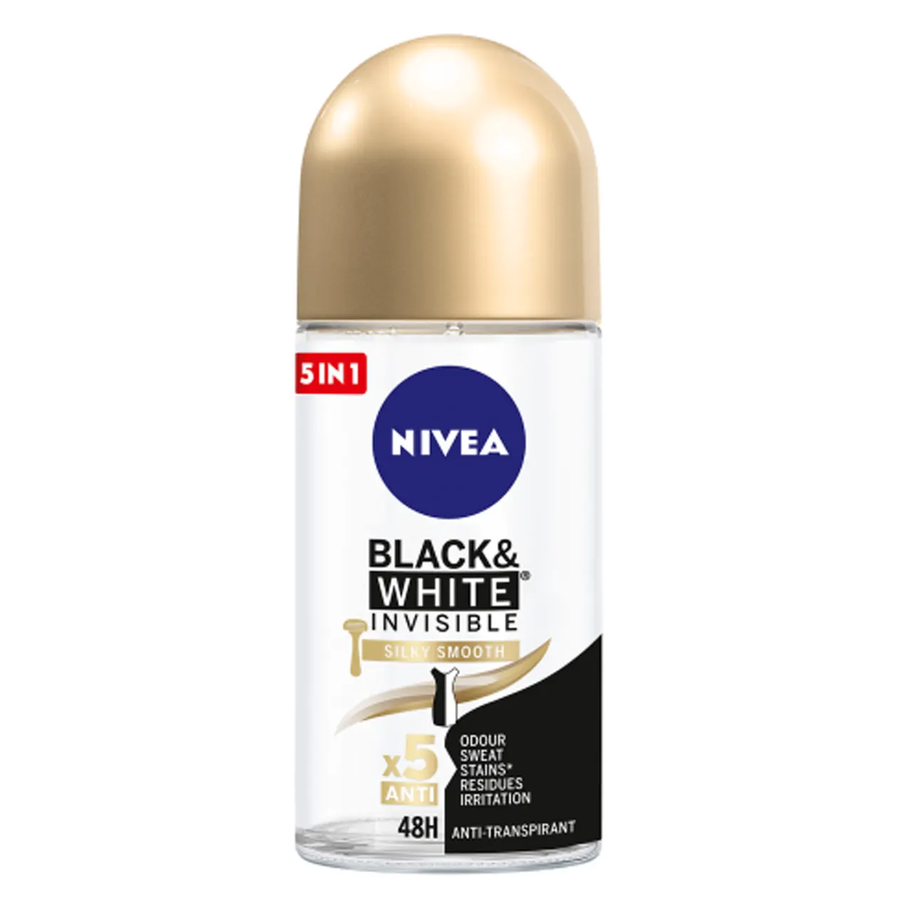 مام ضد تعریق زنانه Silky Smooth نیوآ Nivea مدل Black & White Invisible