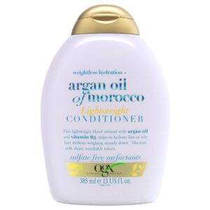 نرم کننده او جی ایکس OGX آبرسان مو حاوی آرگان مدل Weightless Hydration Argan Oil حجم 385 میل